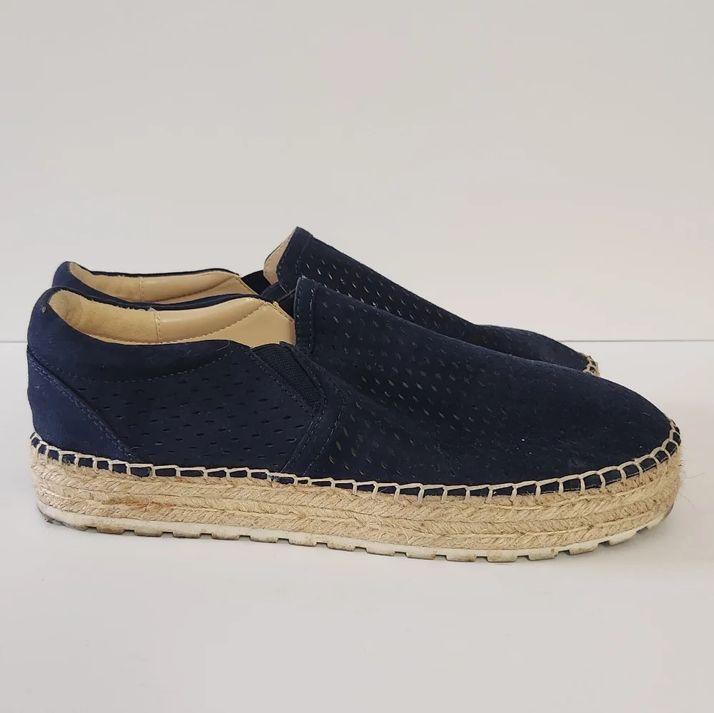 Marc Fisher Mania Navy Espadrilles Slip On 8.5